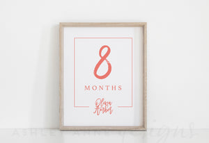 Personalized Baby Milestone Prints - Ashley Anne Designs