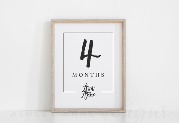 Personalized Baby Milestone Prints