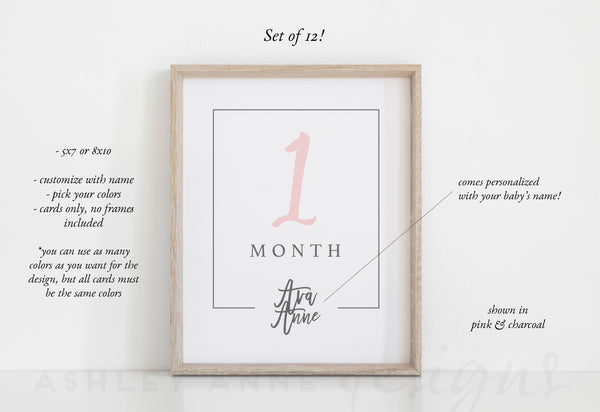 Personalized Baby Milestone Prints
