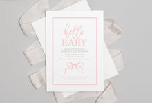 Pink Bow Baby Shower Invitations - Ashley Anne Designs