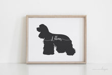 Cocker Spaniel Silhouette Pet Art Print - Ashley Anne Designs