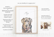 This is an example of the custom watercolor dog portrait details.