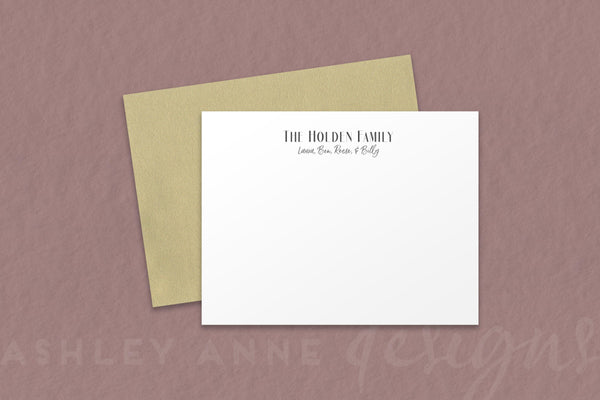 Personalized Family Note Cards - AADFS02
