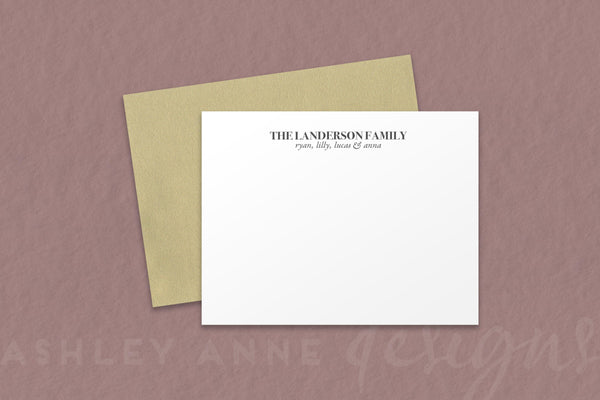 Personalized Family Note Cards - AADFS01