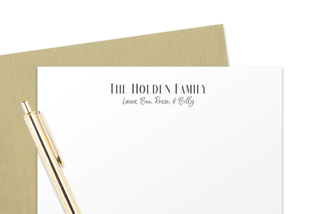 Personalized Family Note Cards - AADFS02 - Ashley Anne Designs
