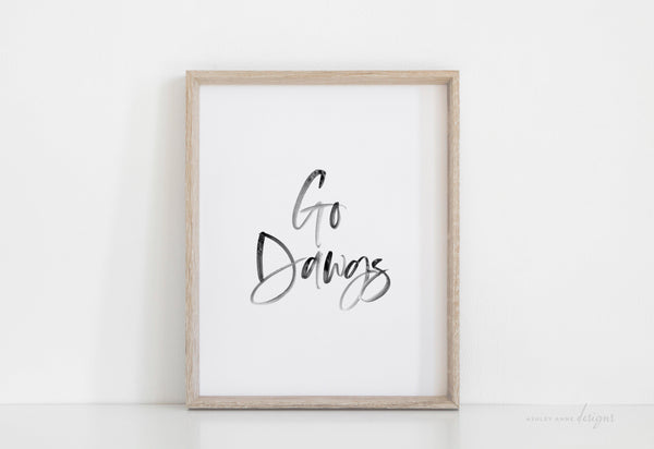 Go Dawgs University of Georgia Art Print