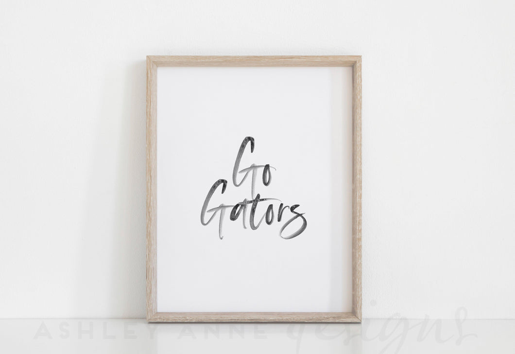 Go Gators University of Florida Art Print - Ashley Anne Designs