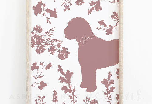 This is an image of the labradoodle art print.