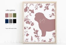 This is an image of the floral dog color options