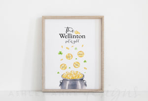 Personalized Family Pot Of Gold Art Print - Ashley Anne Designs