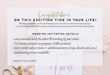 Calligraphy Watercolor Save The Date details